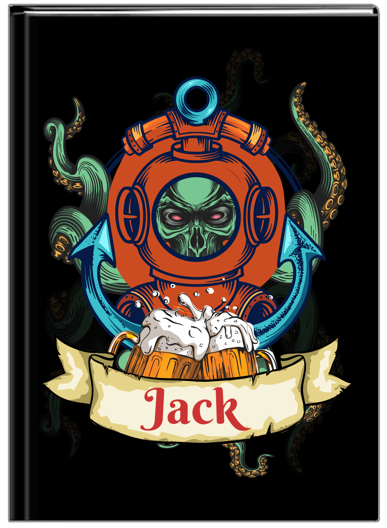 Personalized Pirates Journal - Diver - Front View