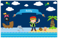 Thumbnail for Personalized Pirate Placemat - Boy Pirate with Sword I - Redhead Boy -  View
