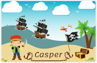 Thumbnail for Personalized Pirate Placemat - Boy Pirate with Sword II - Redhead Boy -  View