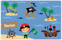 Thumbnail for Personalized Pirate Placemat - Boy Pirate III - Redhead Boy -  View