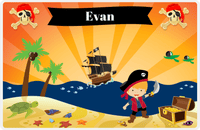 Thumbnail for Personalized Pirate Placemat - Boy Pirate with Sword IV - Blond Boy -  View