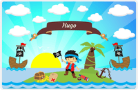 Thumbnail for Personalized Pirate Placemat - Boy Pirate with Flag V - Asian Boy -  View
