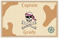 Thumbnail for Personalized Pirates Placemat - Crossbones, Half Bandana, & Eyepatch -  View