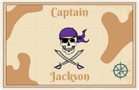 Thumbnail for Personalized Pirates Placemat - Swords, Bandana, & Eyepatch -  View
