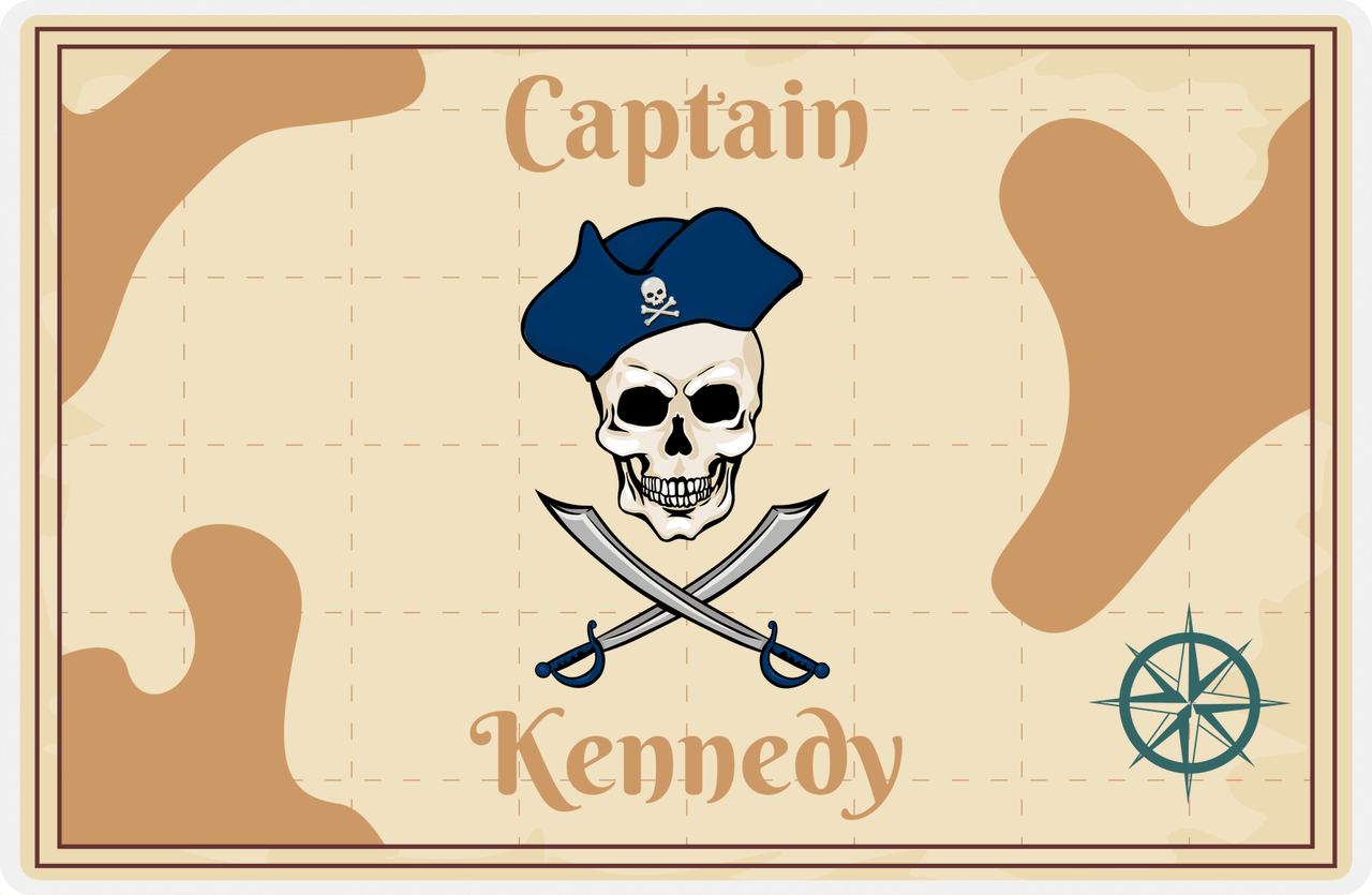 Personalized Pirates Placemat - Swords & Hat -  View