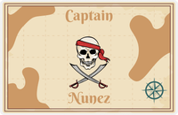 Thumbnail for Personalized Pirates Placemat - Swords & Half Bandana -  View