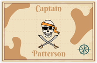 Thumbnail for Personalized Pirates Placemat - Swords, Half Bandana, & Eyepatch -  View