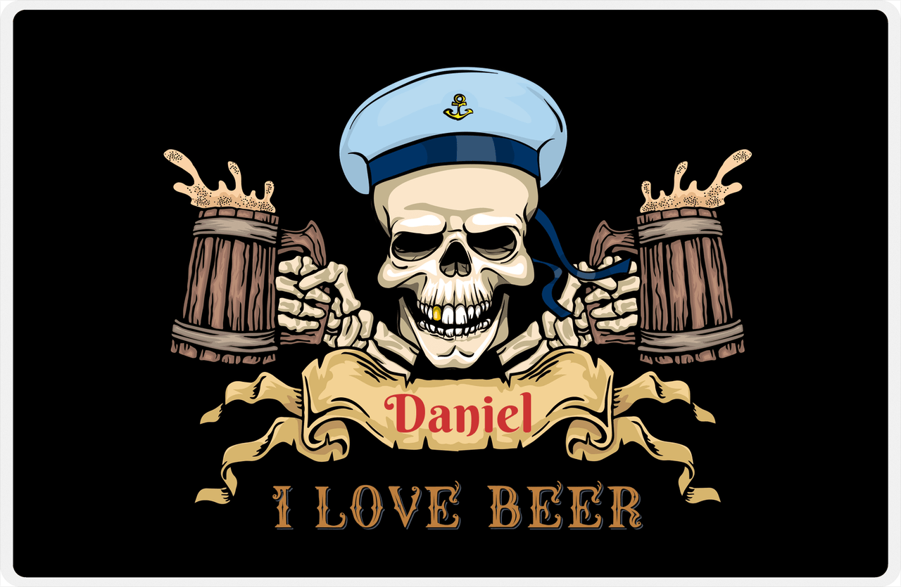 Personalized Pirates Placemat - I Love Beer -  View