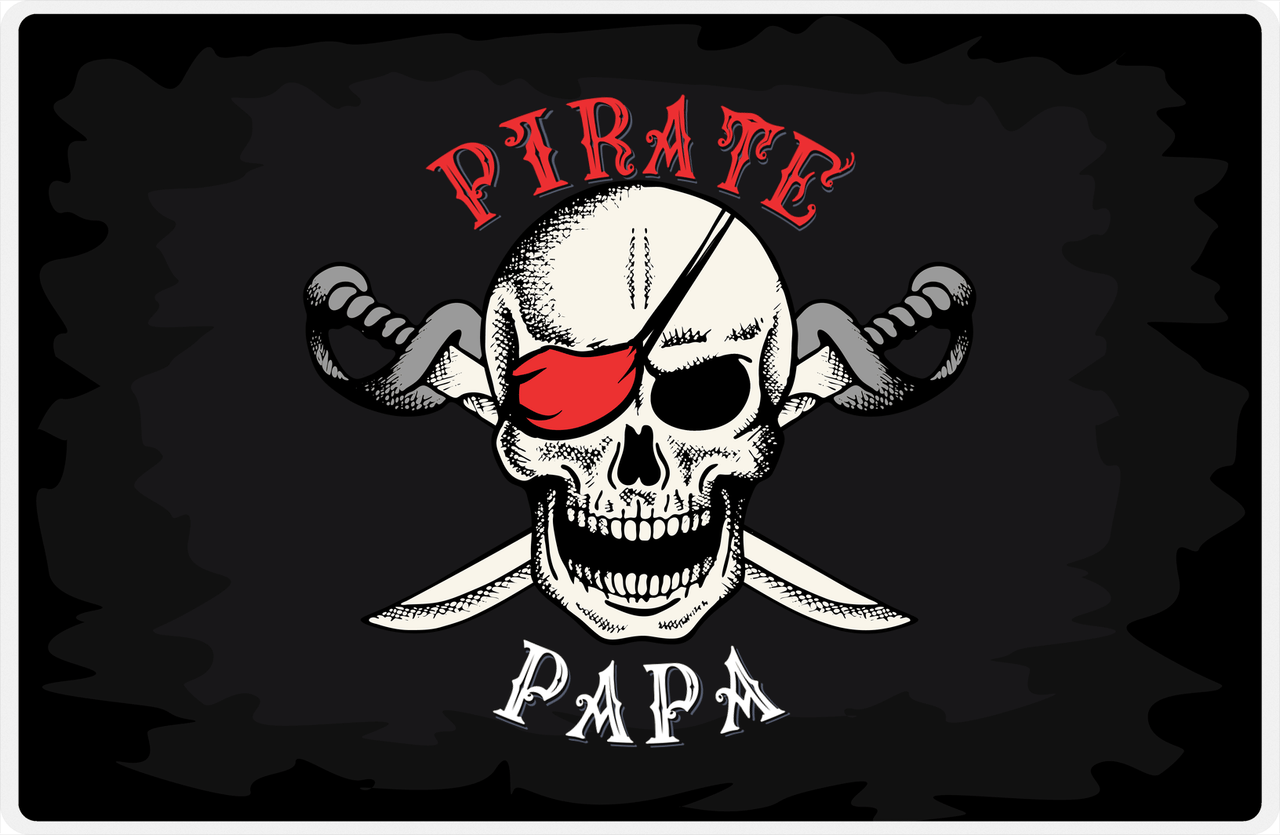 Personalized Pirates Placemat - Black Background -  View