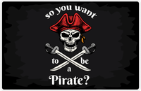 Thumbnail for Pirates Placemat - Black Background - So You Want to be a Pirate -  View