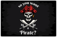 Thumbnail for Pirates Placemat - Black Background - So You Want to be a Pirate -  View
