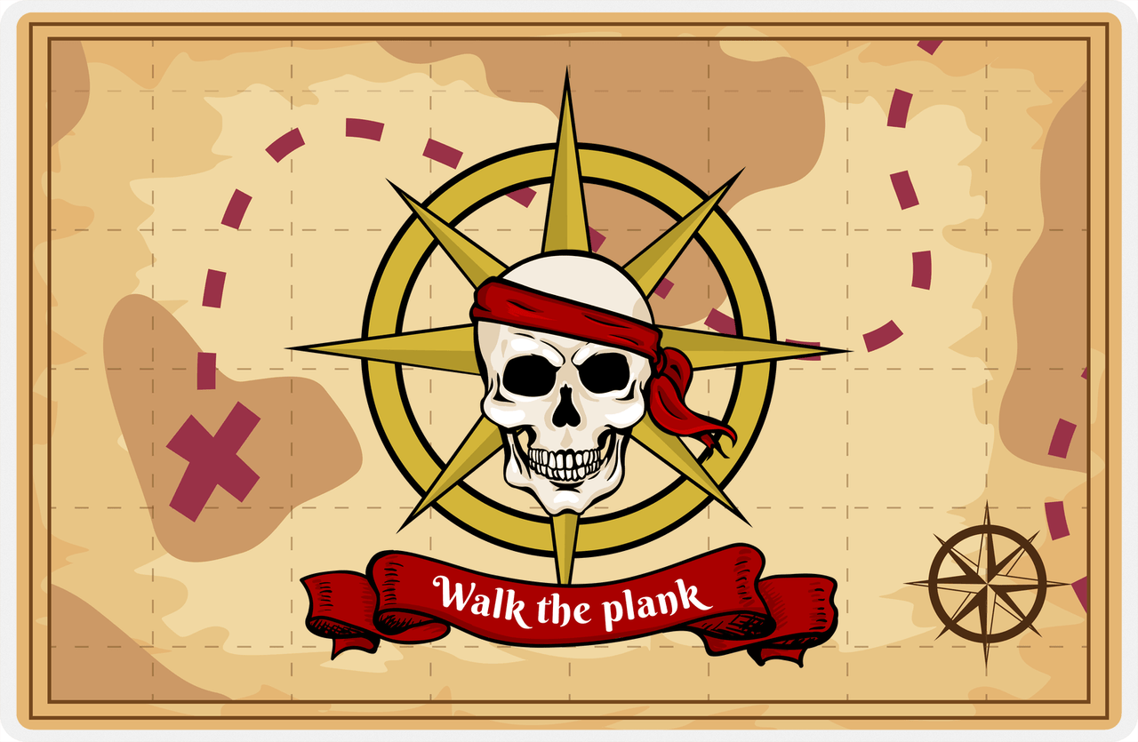Pirates Placemat - Treasure Map - Walk The Plank -  View