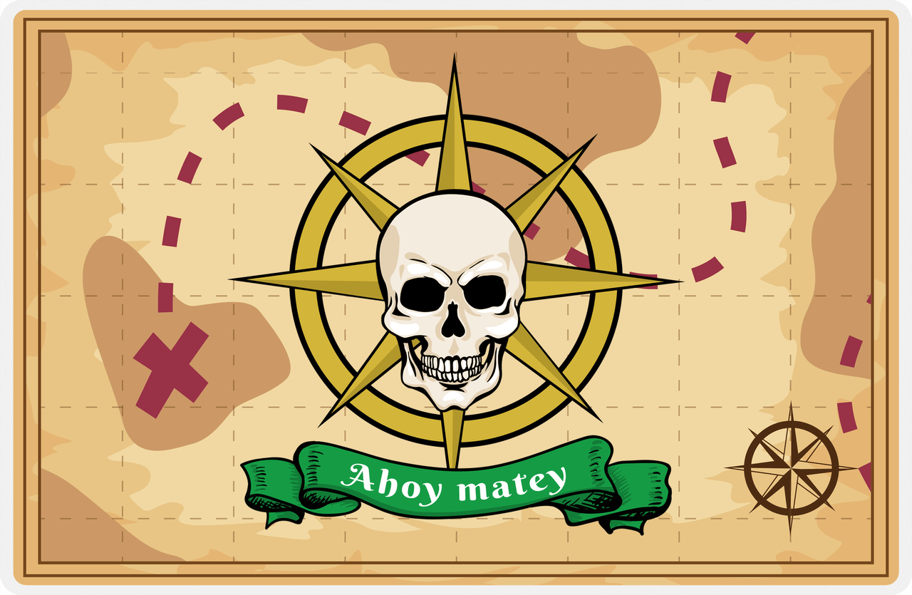Pirates Placemat - Treasure Map - Ahoy Matey -  View
