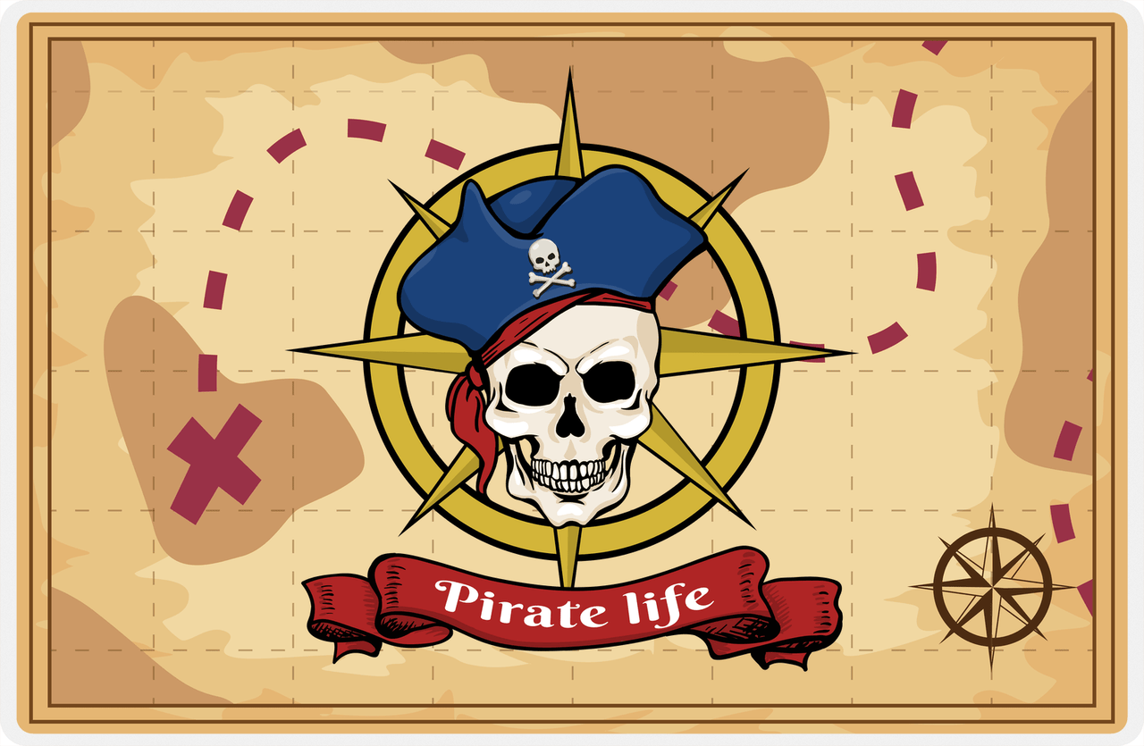 Pirates Placemat - Treasure Map - Pirate Life -  View