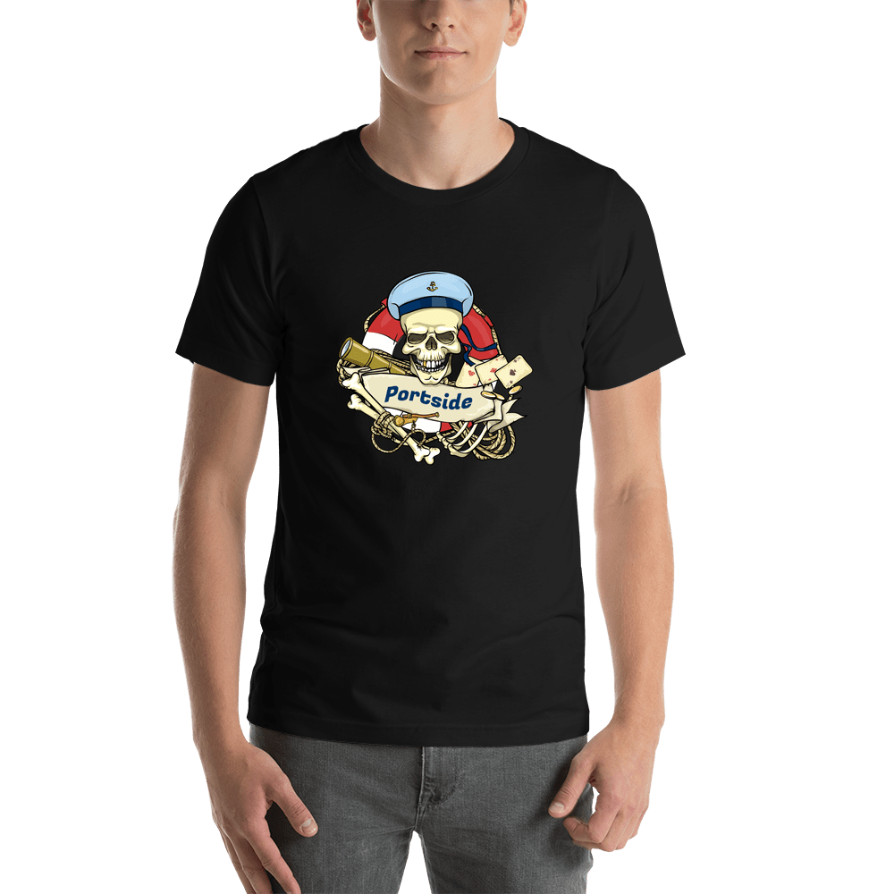 Personalized Pirates T-Shirt - Black - Gold Tooth - Shirt View