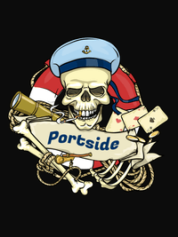 Thumbnail for Personalized Pirates T-Shirt - Black - Gold Tooth and Chilling - Decorate View