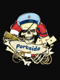 Thumbnail for Personalized Pirates T-Shirt - Black - Gold Tooth, Eye Patch, and Chilling - Decorate View