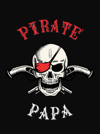 Thumbnail for Personalized Pirates T-Shirt - Black - Arms - Decorate View