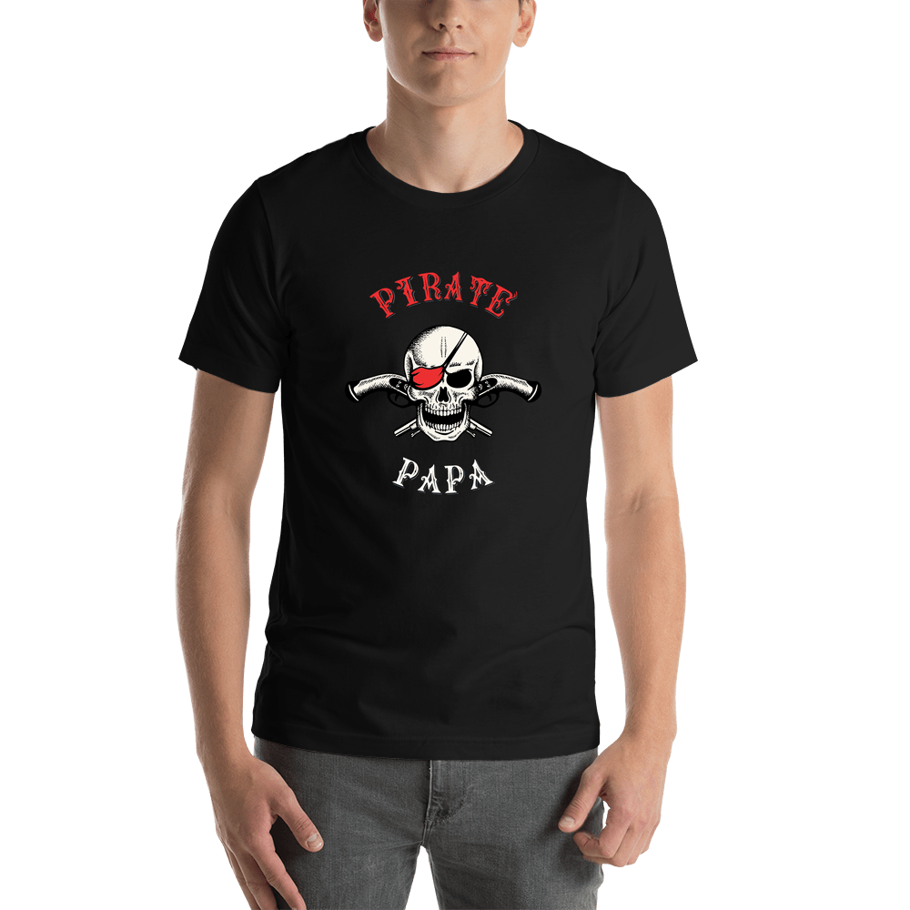Personalized Pirates T-Shirt - Black - Arms - Shirt View