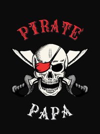 Thumbnail for Personalized Pirates T-Shirt - Black - Cutlass - Decorate View
