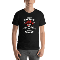 Thumbnail for Pirates T-Shirt - Black - Work Like a Captain - Swords Up - Shirt View