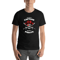Thumbnail for Pirates T-Shirt - Black - Work Like a Captain - Cutlass - Shirt View