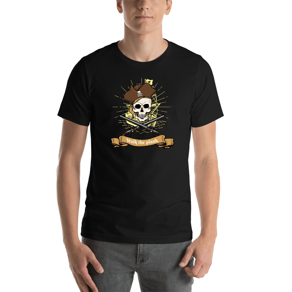 Pirates T-Shirt - Black - Walk the Plank - Shirt View