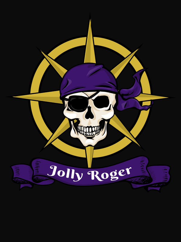 Pirates T-Shirt - Black - Jolly Roger - Decorate View