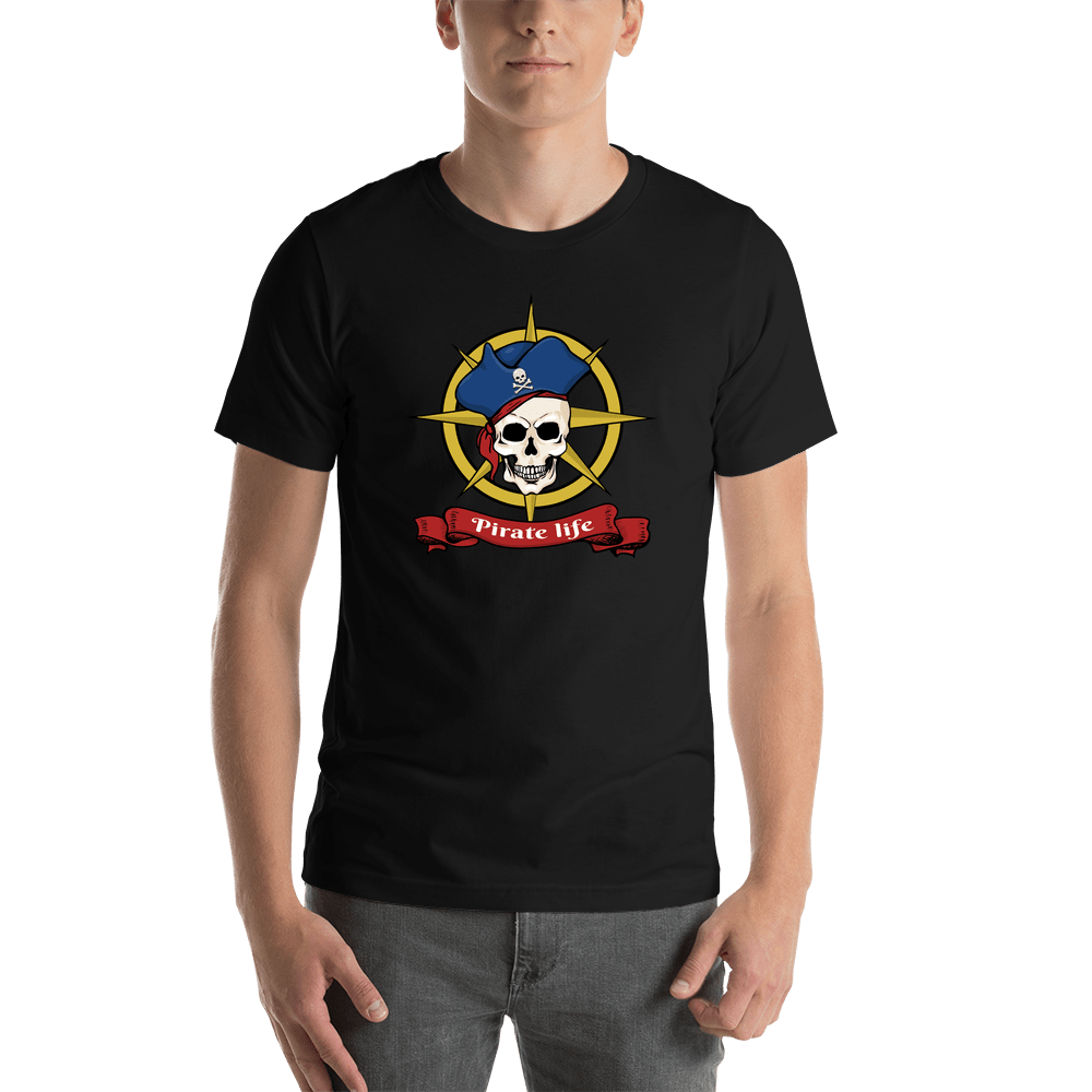 Pirates T-Shirt - Black - Pirate Life - Shirt View