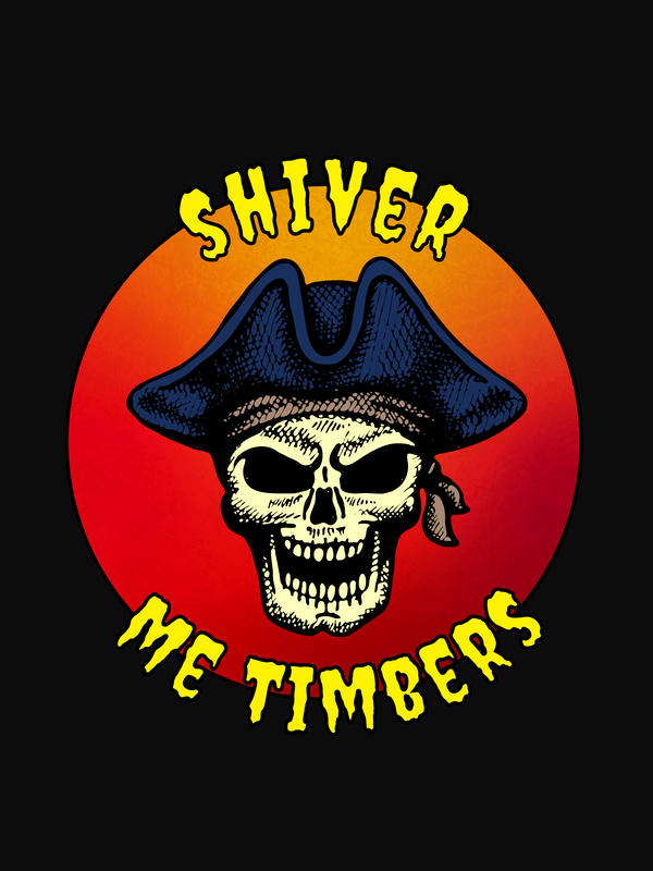 Pirates T-Shirt - Black - Shiver Me Timbers - Decorate View