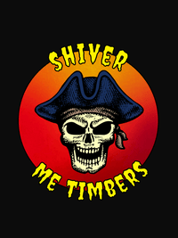 Thumbnail for Pirates T-Shirt - Black - Shiver Me Timbers - Decorate View
