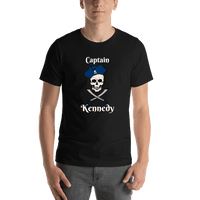 Thumbnail for Personalized Pirate T-Shirt - Black - Swords & Hat - Shirt View