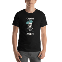 Thumbnail for Personalized Pirate T-Shirt - Black - Swords, Hat, & Eyepatch - Shirt View