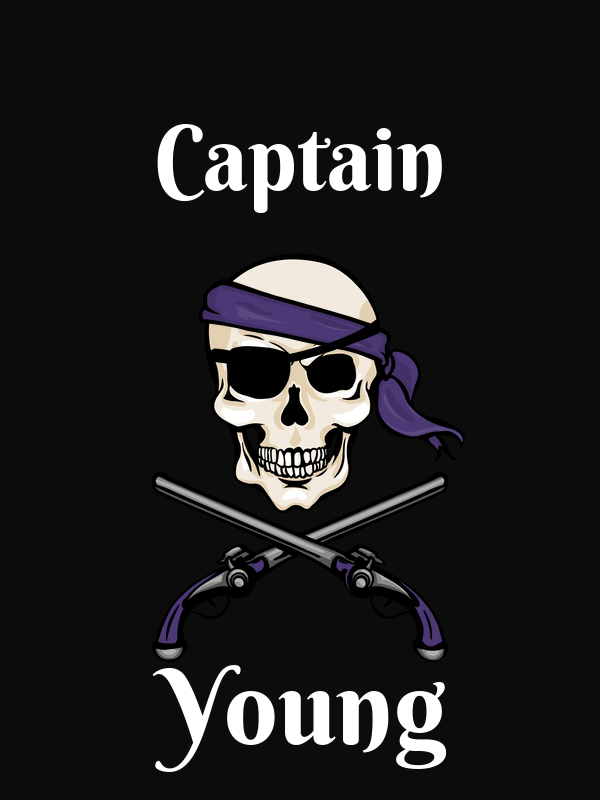 Personalized Pirate T-Shirt - Black - Arms, Half Bandana, & Eyepatch - Decorate View