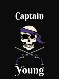 Thumbnail for Personalized Pirate T-Shirt - Black - Arms, Half Bandana, & Eyepatch - Decorate View