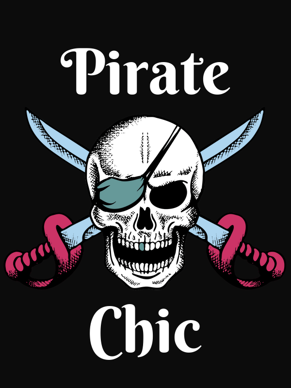 Personalized Pirate T-Shirt - Black - Pirate Chic - Decorate View