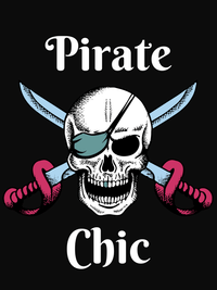 Thumbnail for Personalized Pirate T-Shirt - Black - Pirate Chic - Decorate View