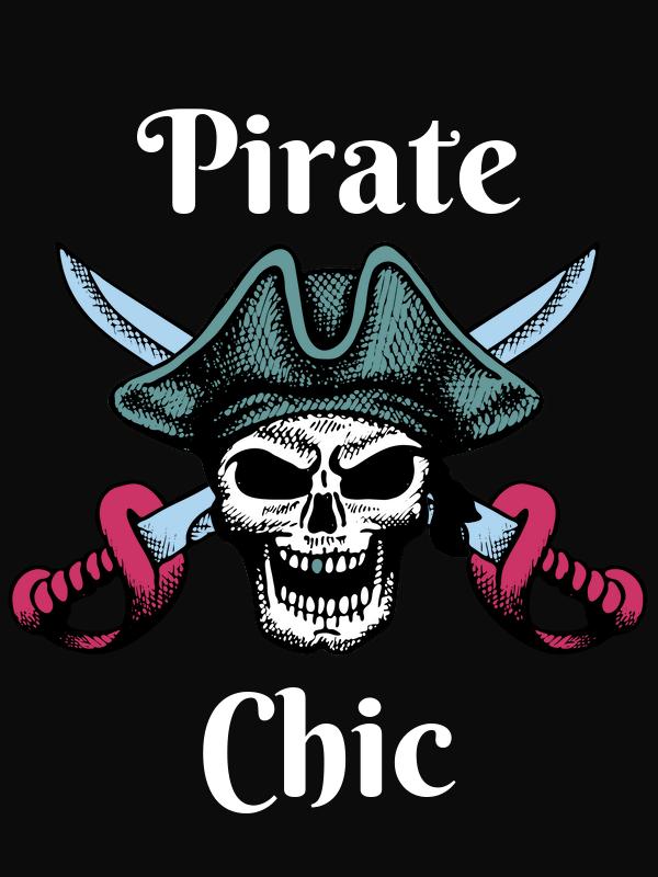 Personalized Pirate T-Shirt - Black - Pirate Chic - Decorate View