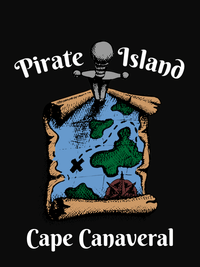 Thumbnail for Personalized Pirate T-Shirt - Black - Island Map - Decorate View