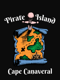 Thumbnail for Personalized Pirate T-Shirt - Black - Island Map - Decorate View