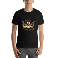 Thumbnail for Personalized Pirate T-Shirt - Black - I Love Beer - Captain Pirate - Shirt View