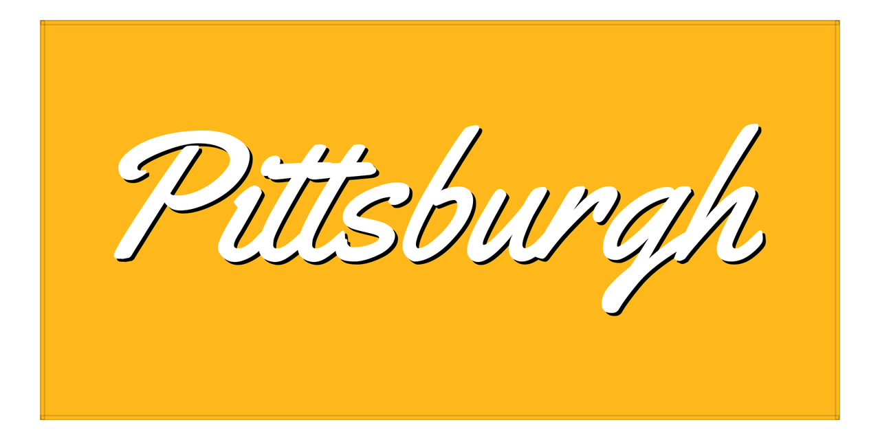 Personalized Pittsburgh Beach Towel - Front View