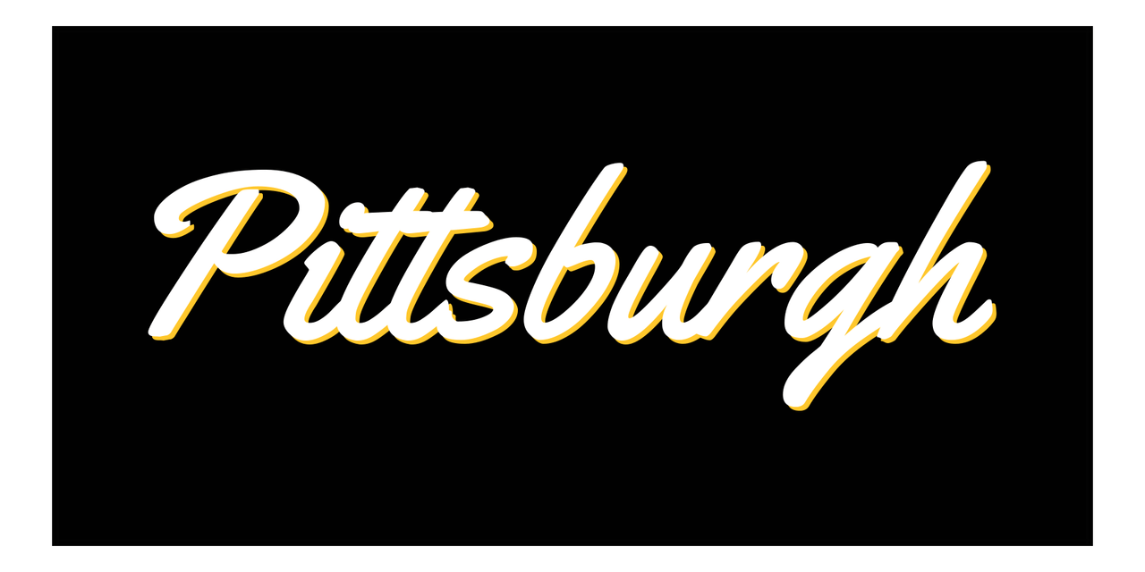 Personalized Pittsburgh Beach Towel - Front View
