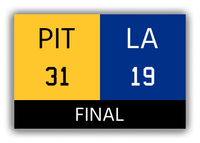 Thumbnail for Pittsburgh vs Los Angeles Canvas Wrap & Photo Print - 1979 1980 Football Championship - Front View