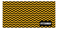 Thumbnail for Personalized Pittsburgh Chevron Beach Towel - Front View