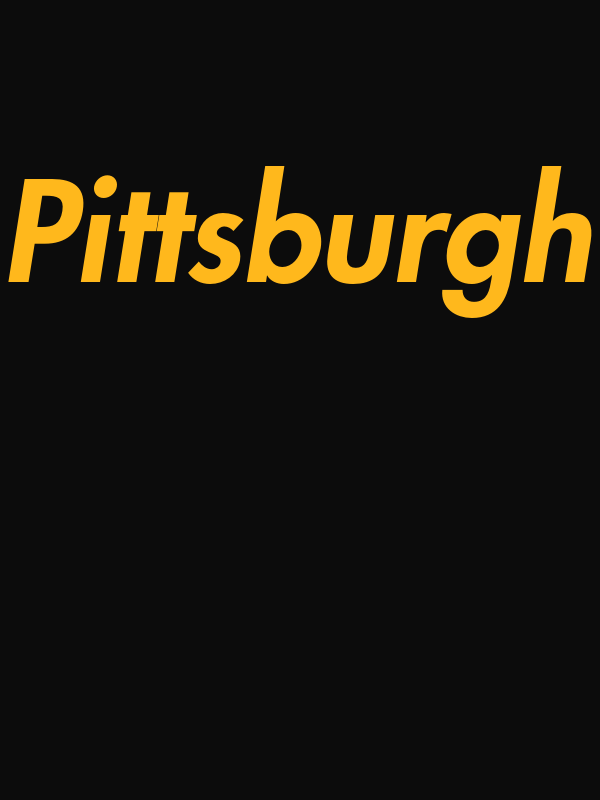 Personalized Pittsburgh T-Shirt - Black - Decorate View