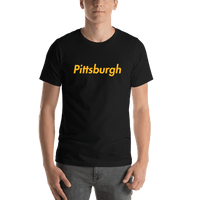 Thumbnail for Personalized Pittsburgh T-Shirt - Black - Shirt View