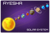 Thumbnail for Personalized Planets Placemat II - Solar Orbits - Purple Background -  View