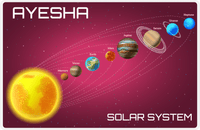 Thumbnail for Personalized Planets Placemat II - Solar Orbits - Red Background -  View