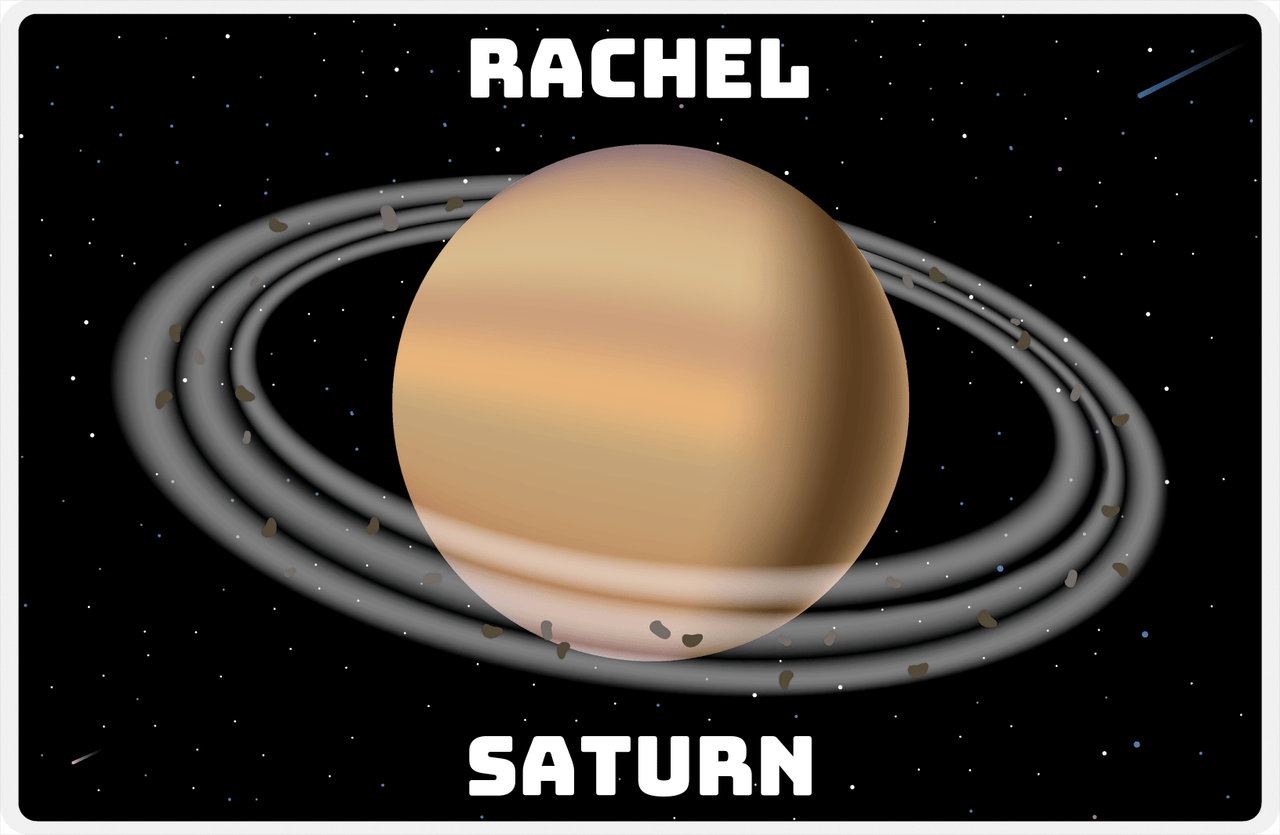 Personalized Planets Placemat V - The Planets - Saturn -  View